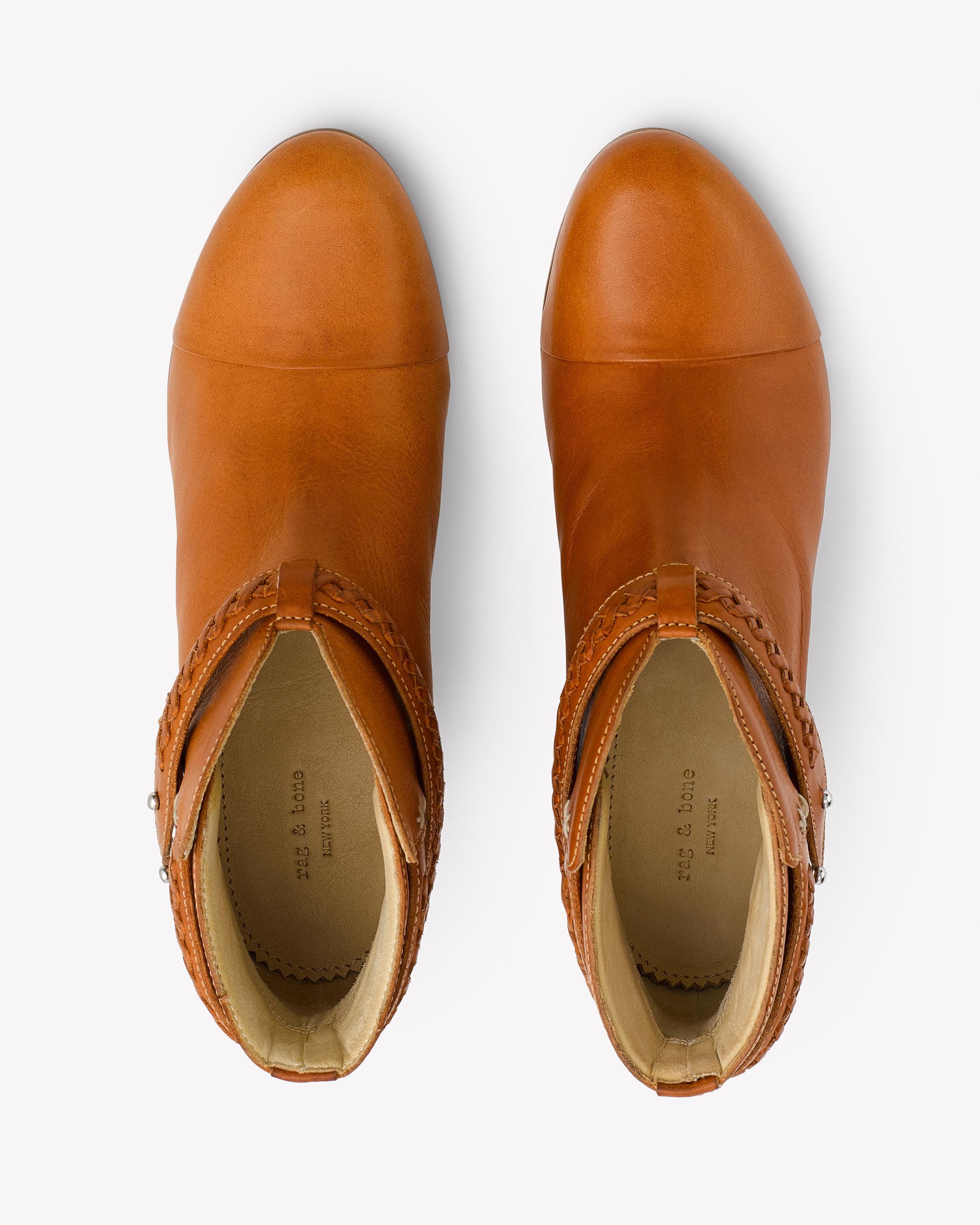 Rag & Bone Harrow Leather Ankle Boots in Brown - Lyst